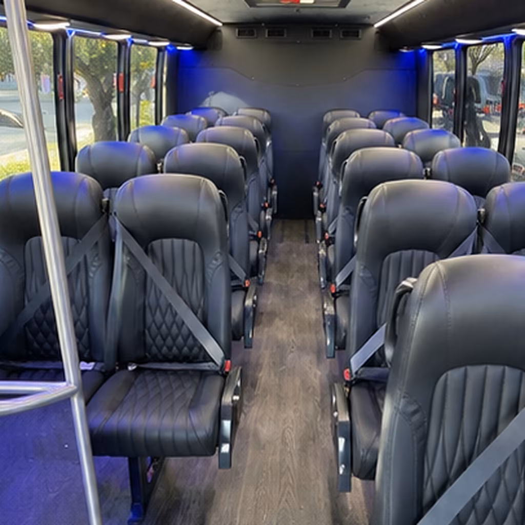 rancho cordova 30 passenger minibus inside