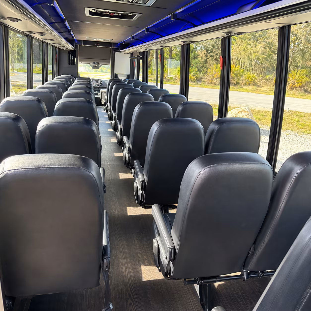 rancho cordova 35 passenger minibus interior