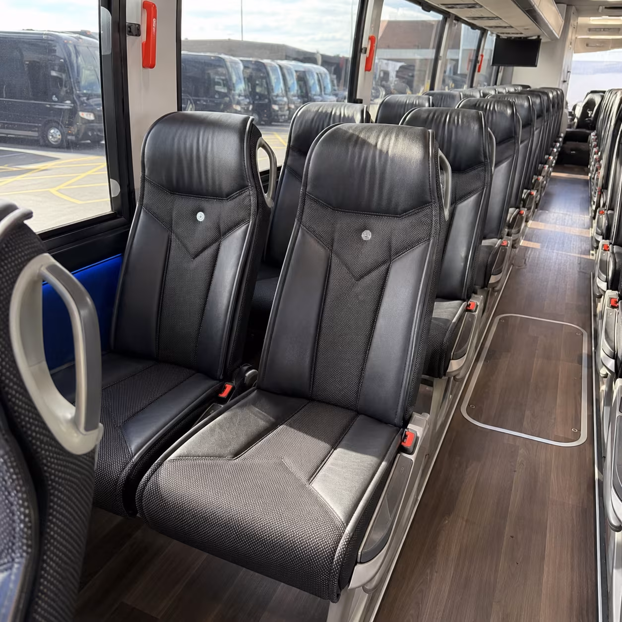 rancho cordova 56 passenger charter bus inside