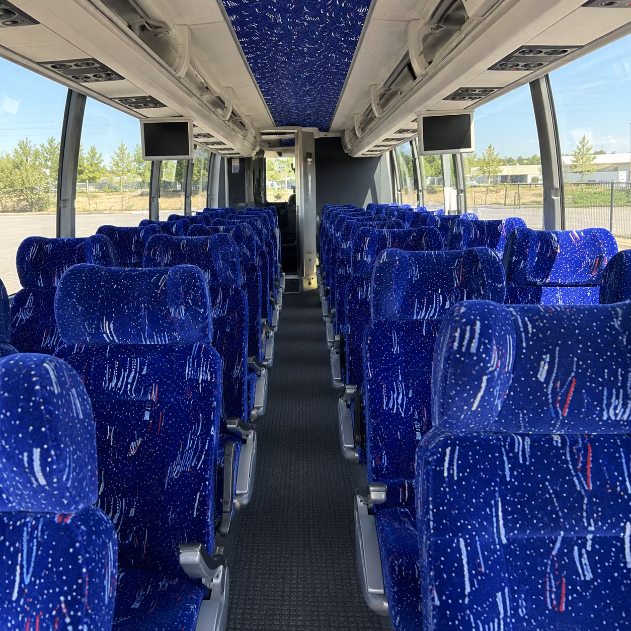 rancho cordova 56 passenger charter bus interior