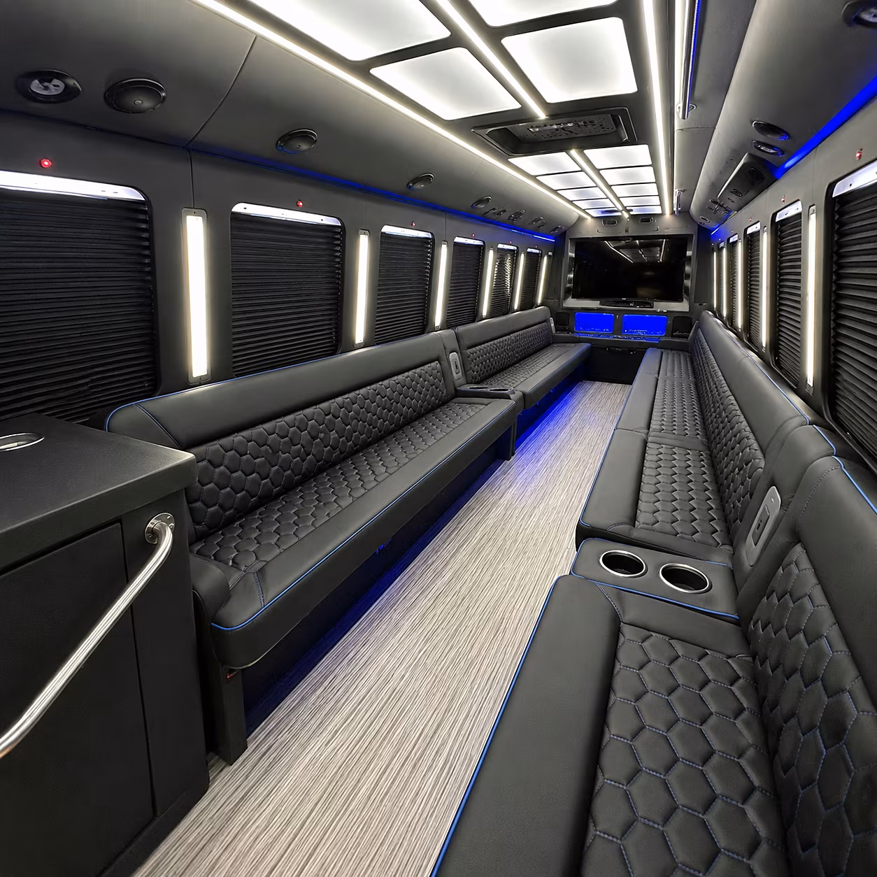 rancho cordova party bus inside